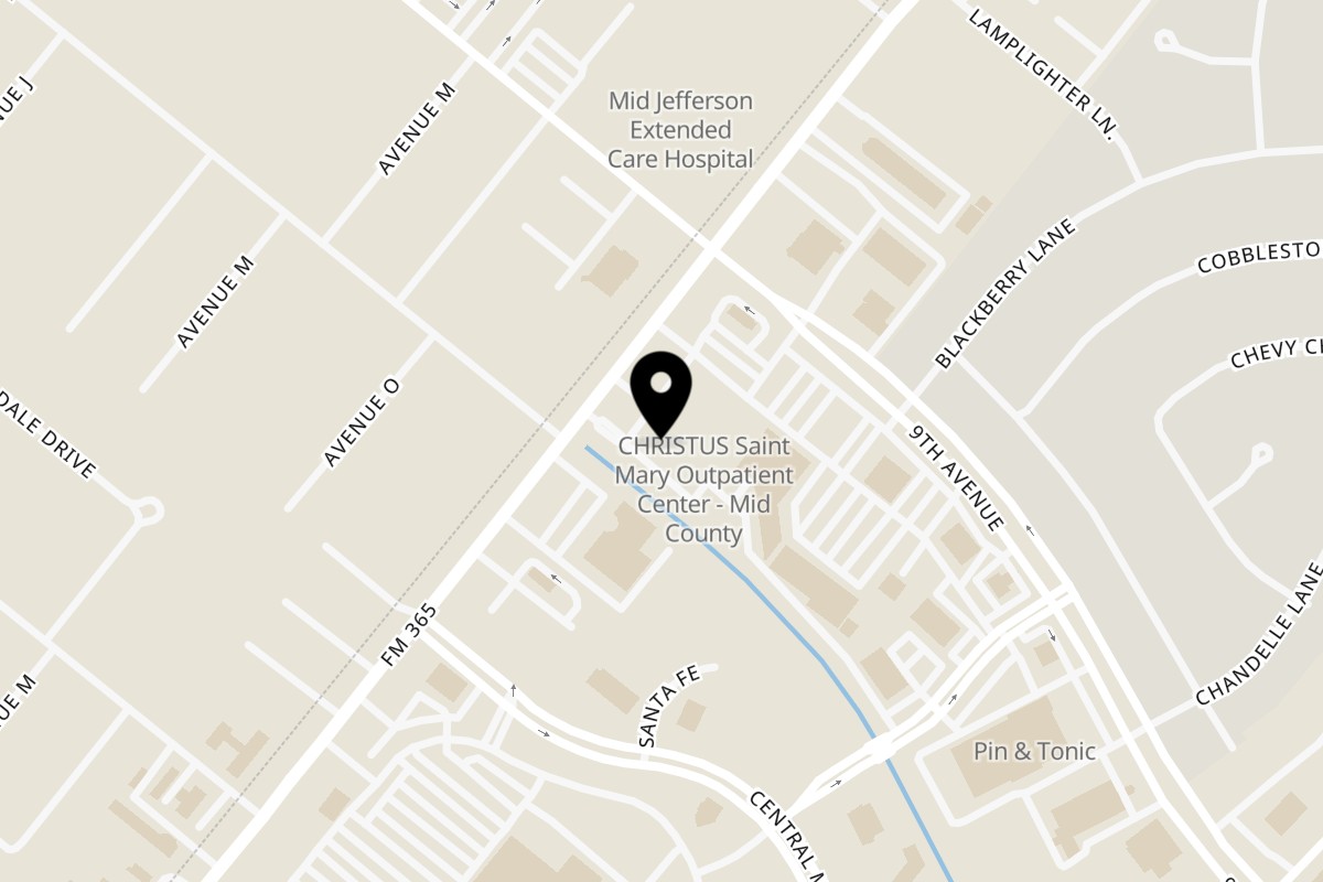 Map showing the location of Greek Gyros II on 3620 FM 365 #100 in Port Arthur